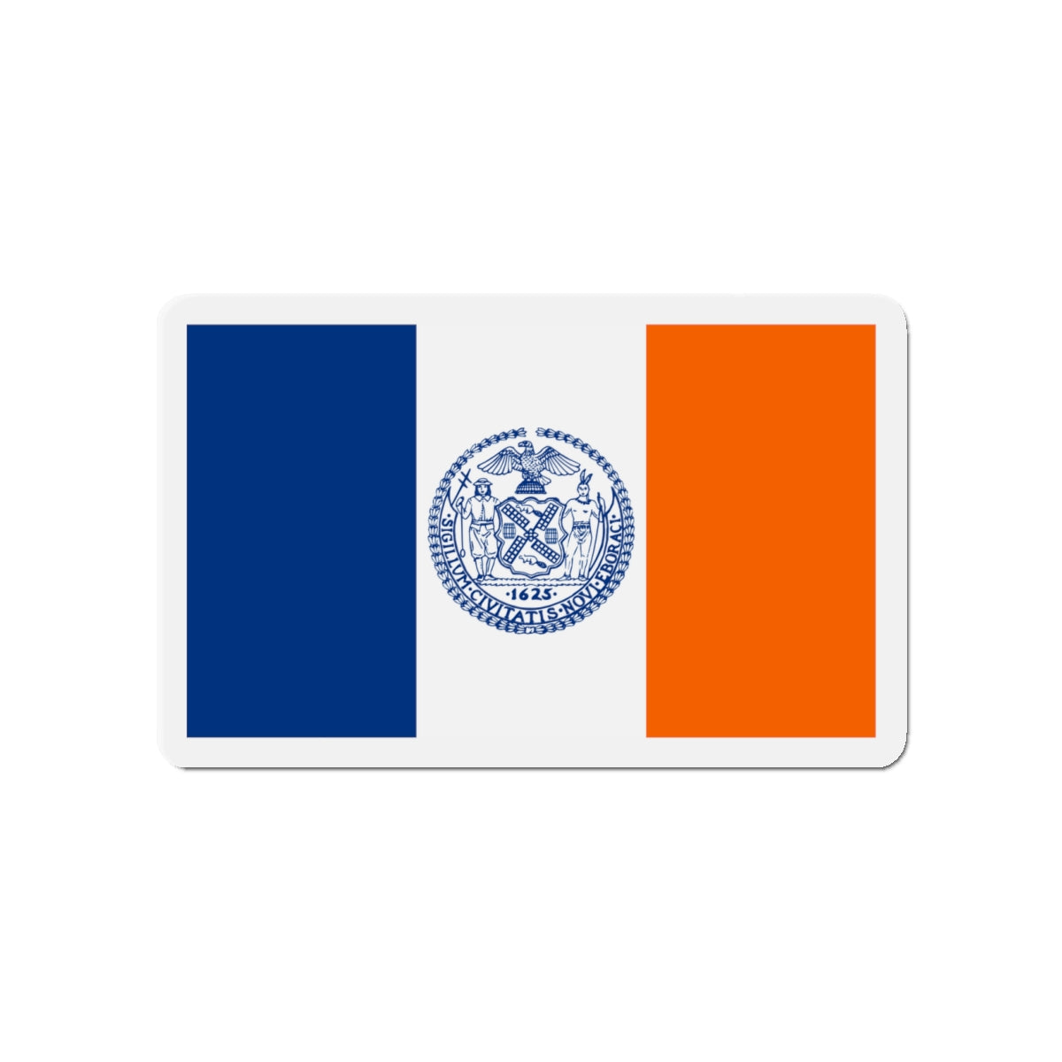 Flag of New York City - Die-Cut Magnet-4" x 4"-The Sticker Space