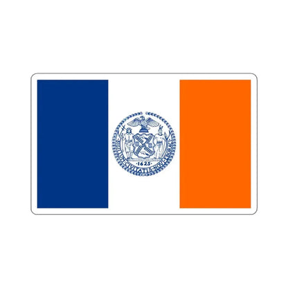Flag of New York City - STICKER Vinyl Kiss-Cut Decal 3 Inch White - The Sticker Space