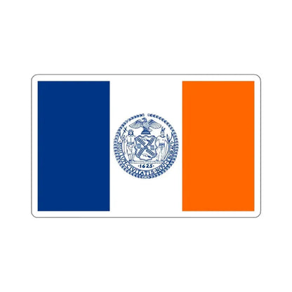 Flag of New York City - STICKER Vinyl Kiss-Cut Decal 4 Inch White - The Sticker Space