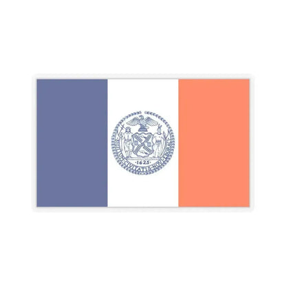 Flag of New York City - STICKER Vinyl Kiss-Cut Decal 6 Inch Transparent - The Sticker Space