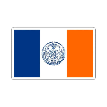 Flag of New York City - STICKER Vinyl Kiss-Cut Decal 6 Inch White - The Sticker Space