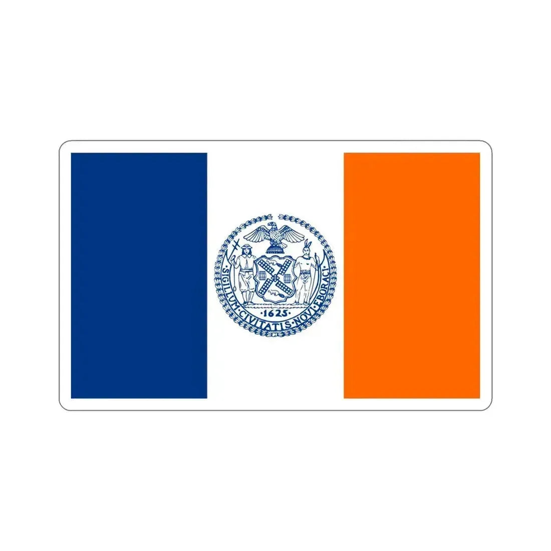 Flag of New York City USA STICKER Vinyl Die-Cut Decal 5 Inch - The Sticker Space