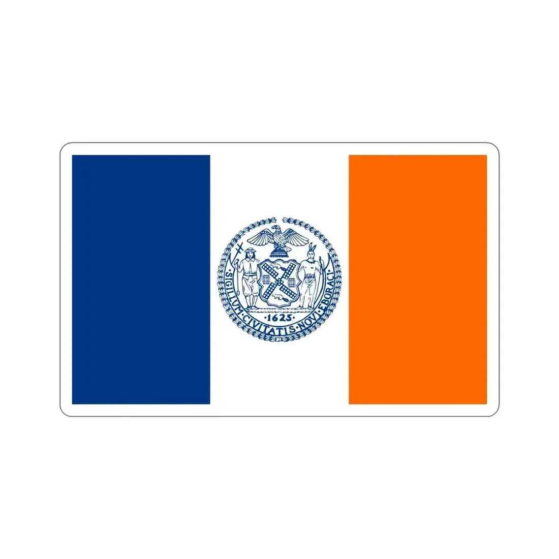 Flag of New York City USA STICKER Vinyl Die-Cut Decal 6 Inch - The Sticker Space