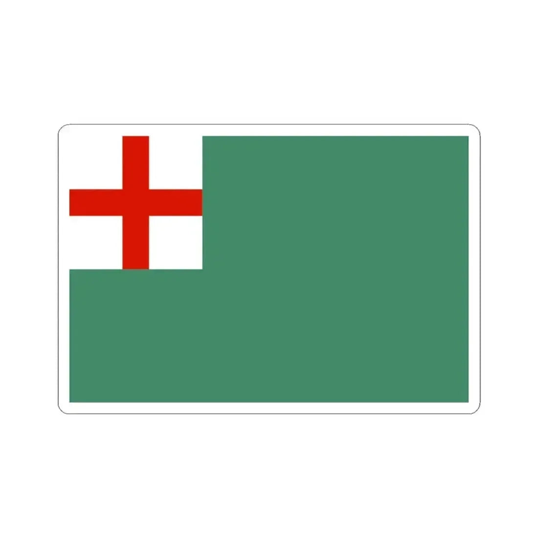 Flag of Newbury, Massachusetts - STICKER Vinyl Kiss-Cut Decal 3 Inch White - The Sticker Space