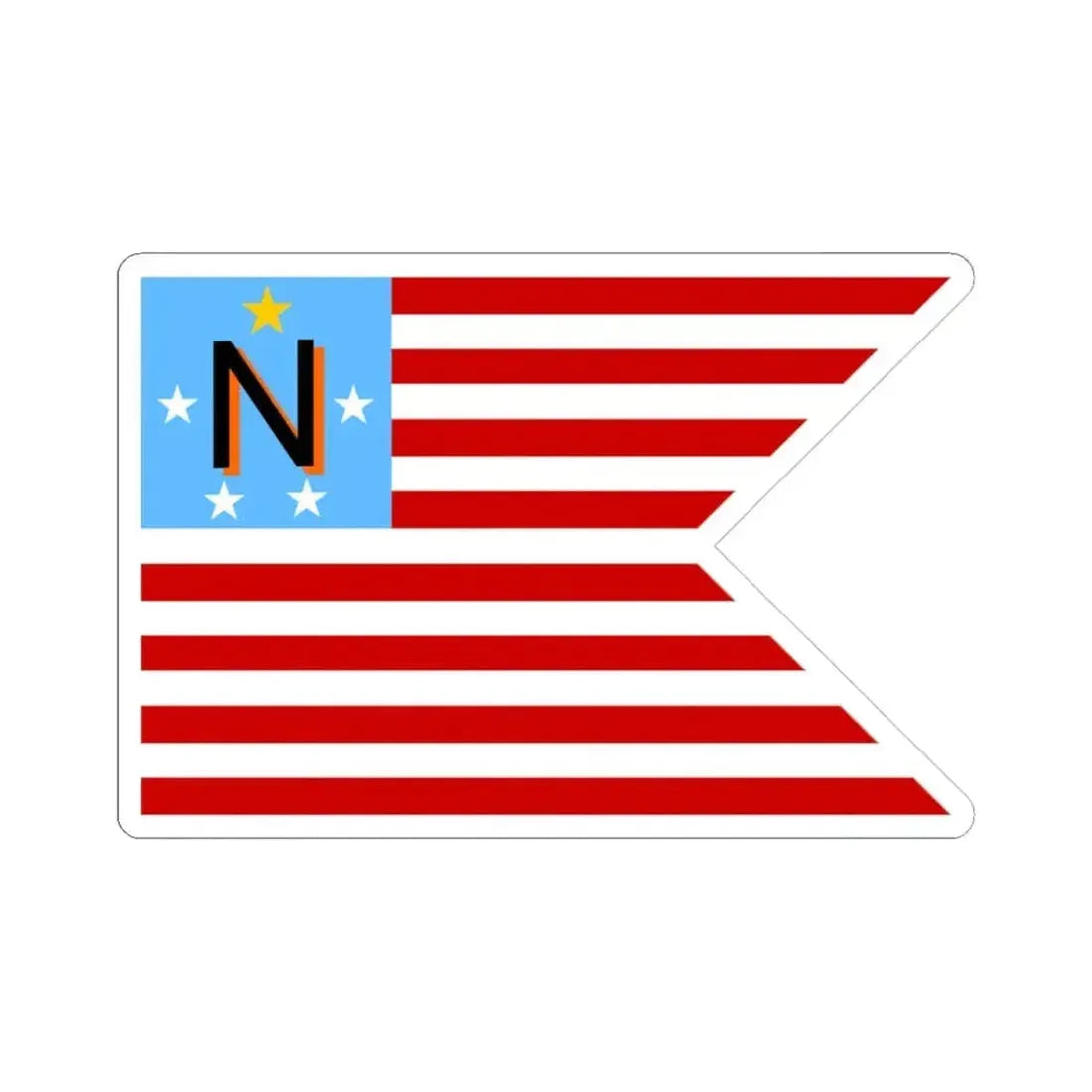 Flag of Newbury Township Ohio (United States) STICKER Vinyl Kiss-Cut Decal 3 Inch White - The Sticker Space