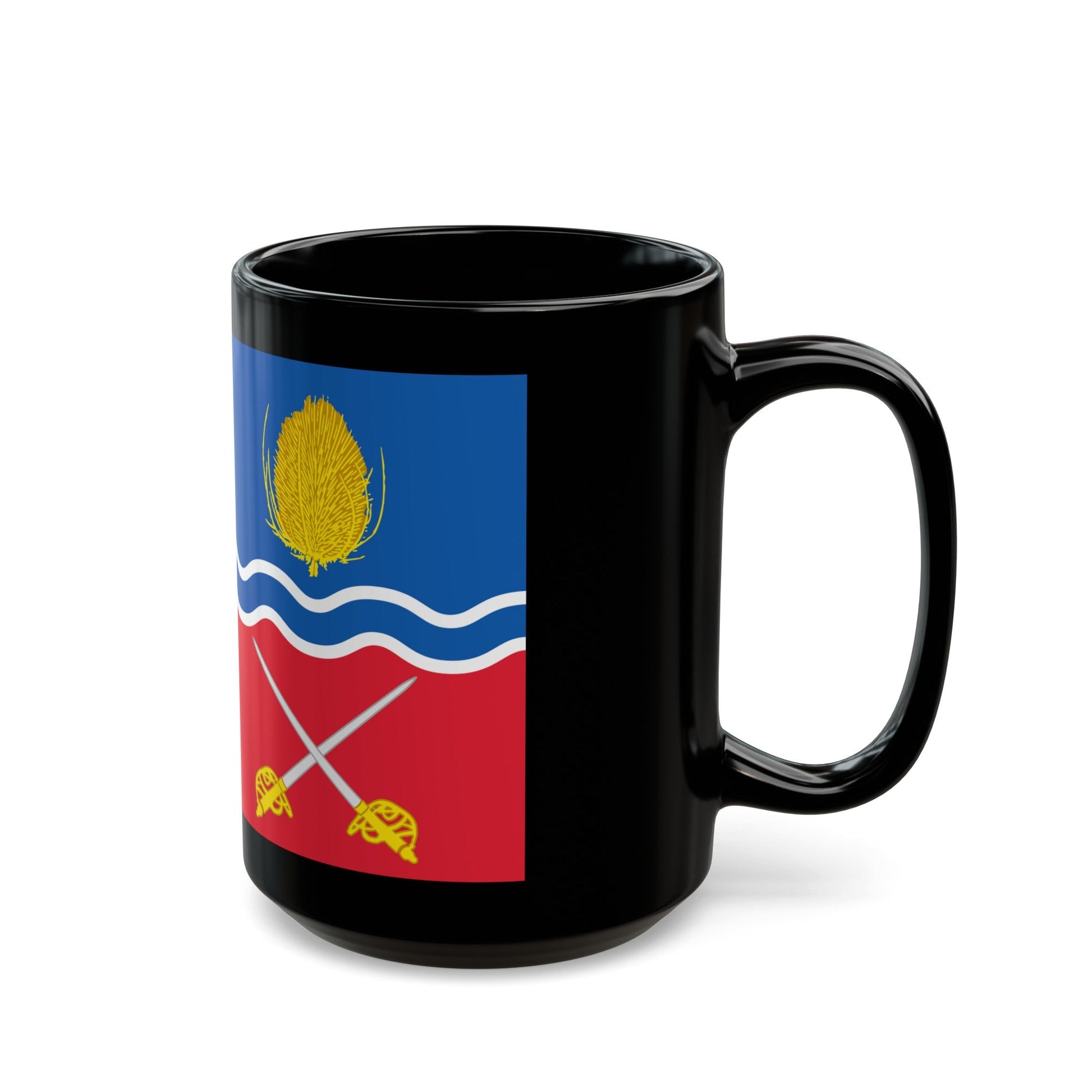 Flag of Newbury UK - Black Coffee Mug-The Sticker Space