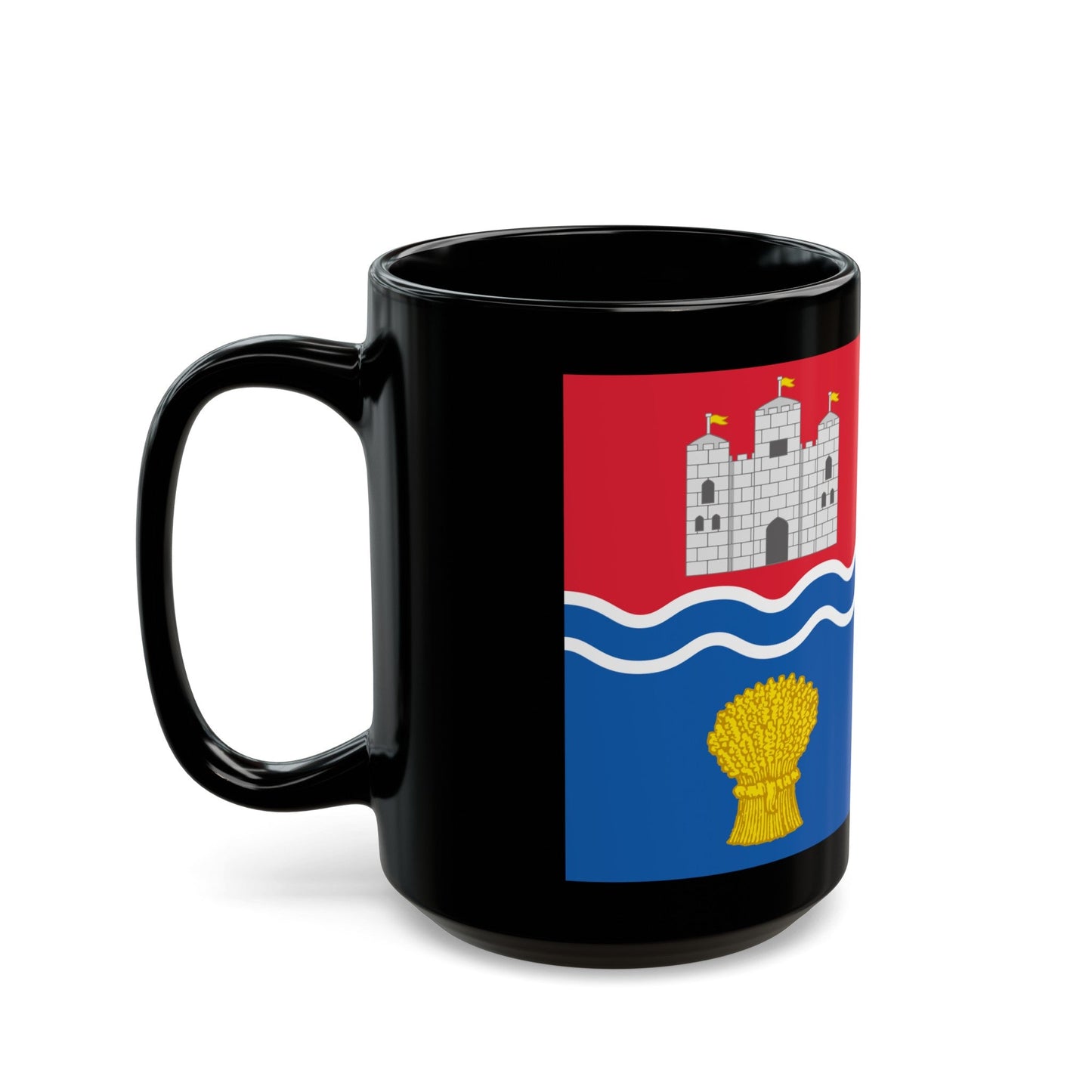 Flag of Newbury UK - Black Coffee Mug-The Sticker Space