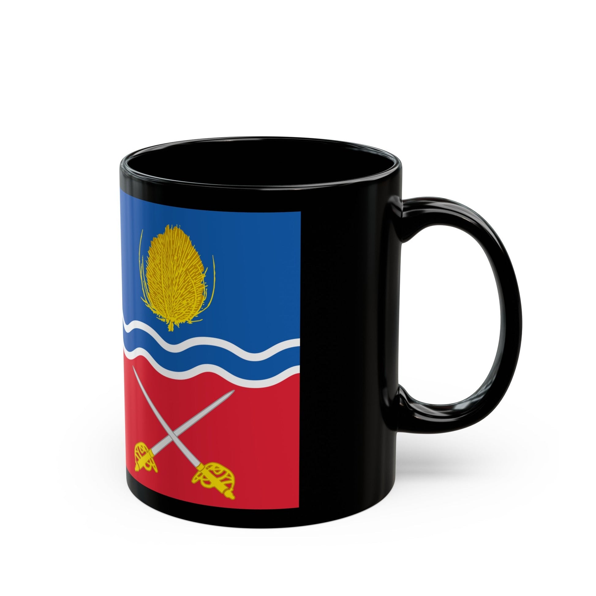 Flag of Newbury UK - Black Coffee Mug-The Sticker Space