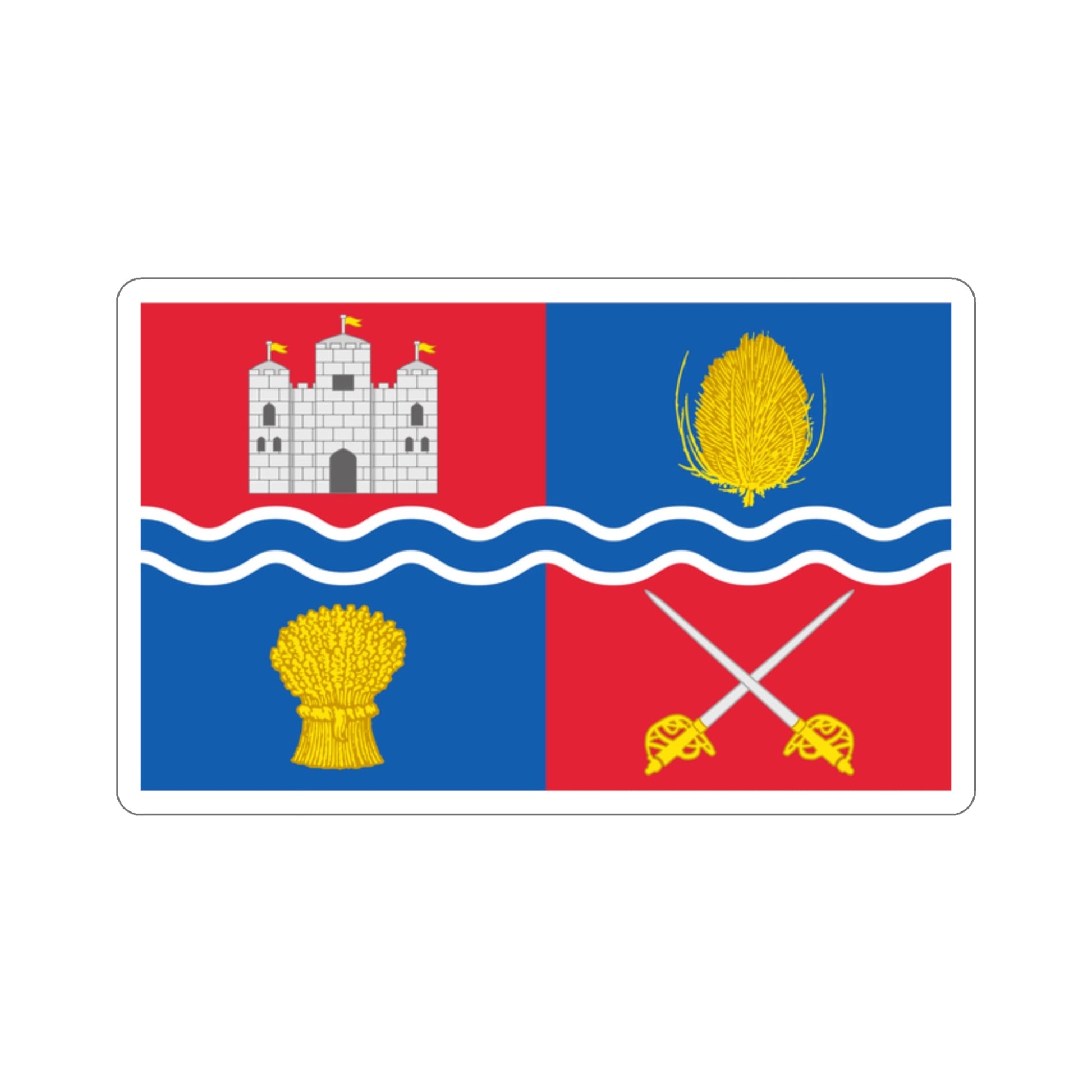 Flag of Newbury UK STICKER Vinyl Die-Cut Decal-2 Inch-The Sticker Space