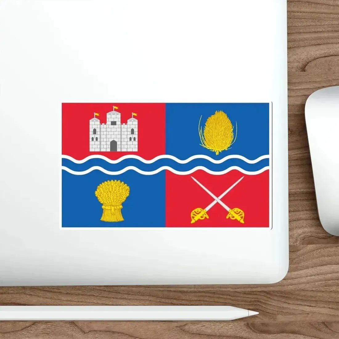 Flag of Newbury UK STICKER Vinyl Die-Cut Decal - The Sticker Space