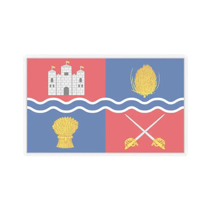 Flag of Newbury UK - STICKER Vinyl Kiss-Cut Decal 6 Inch Transparent - The Sticker Space