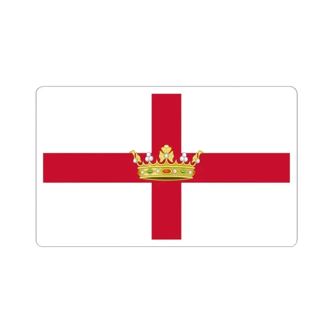 Flag of Newfoundland 1862-1870 (Canada) STICKER Vinyl Kiss-Cut Decal 3 Inch White - The Sticker Space