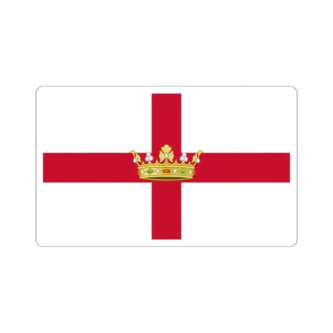 Flag of Newfoundland 1862-1870 (Canada) STICKER Vinyl Kiss-Cut Decal 4 Inch White - The Sticker Space