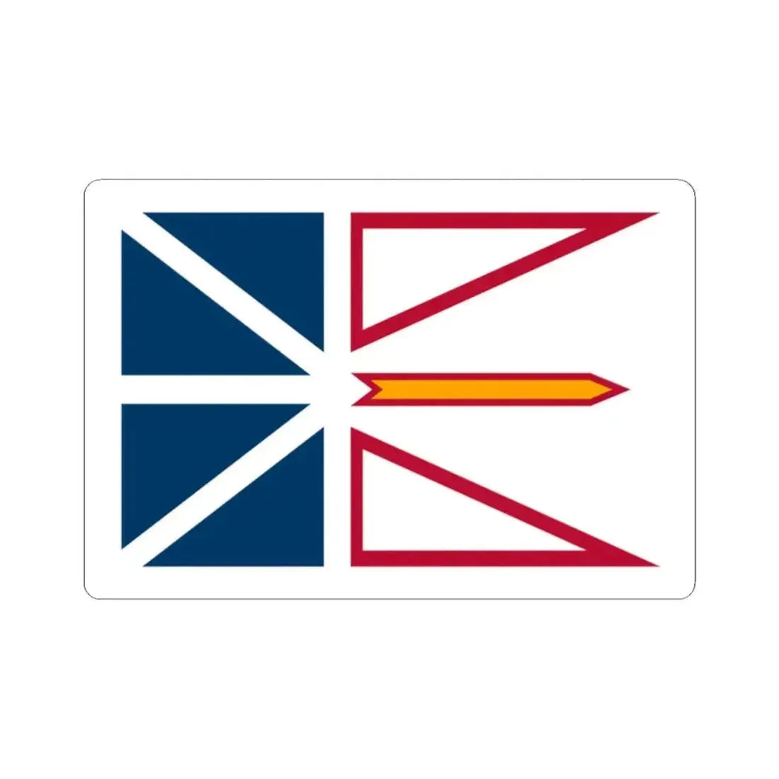 Flag of Newfoundland and Labrador 3-2 (Canada) STICKER Vinyl Kiss-Cut Decal 2 Inch White - The Sticker Space