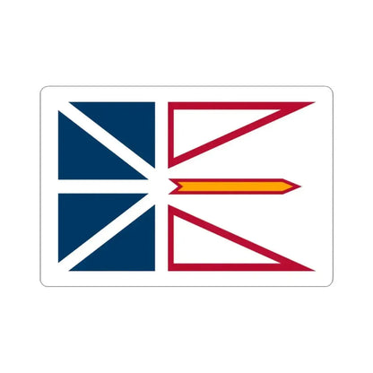 Flag of Newfoundland and Labrador 3-2 (Canada) STICKER Vinyl Kiss-Cut Decal 3 Inch White - The Sticker Space