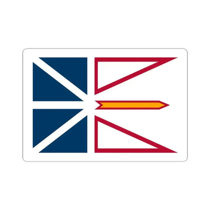 Flag of Newfoundland and Labrador 3-2 (Canada) STICKER Vinyl Kiss-Cut Decal 4 Inch White - The Sticker Space
