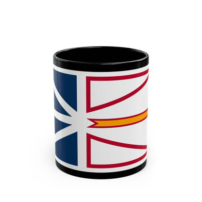 Flag of Newfoundland and Labrador Canada - Black Coffee Mug-11oz-The Sticker Space