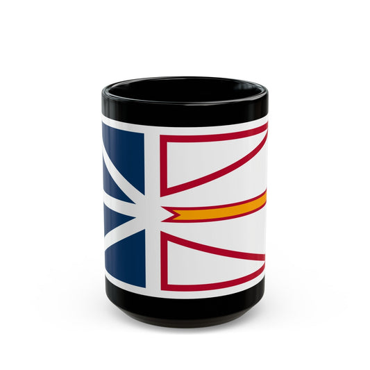 Flag of Newfoundland and Labrador Canada - Black Coffee Mug-15oz-The Sticker Space