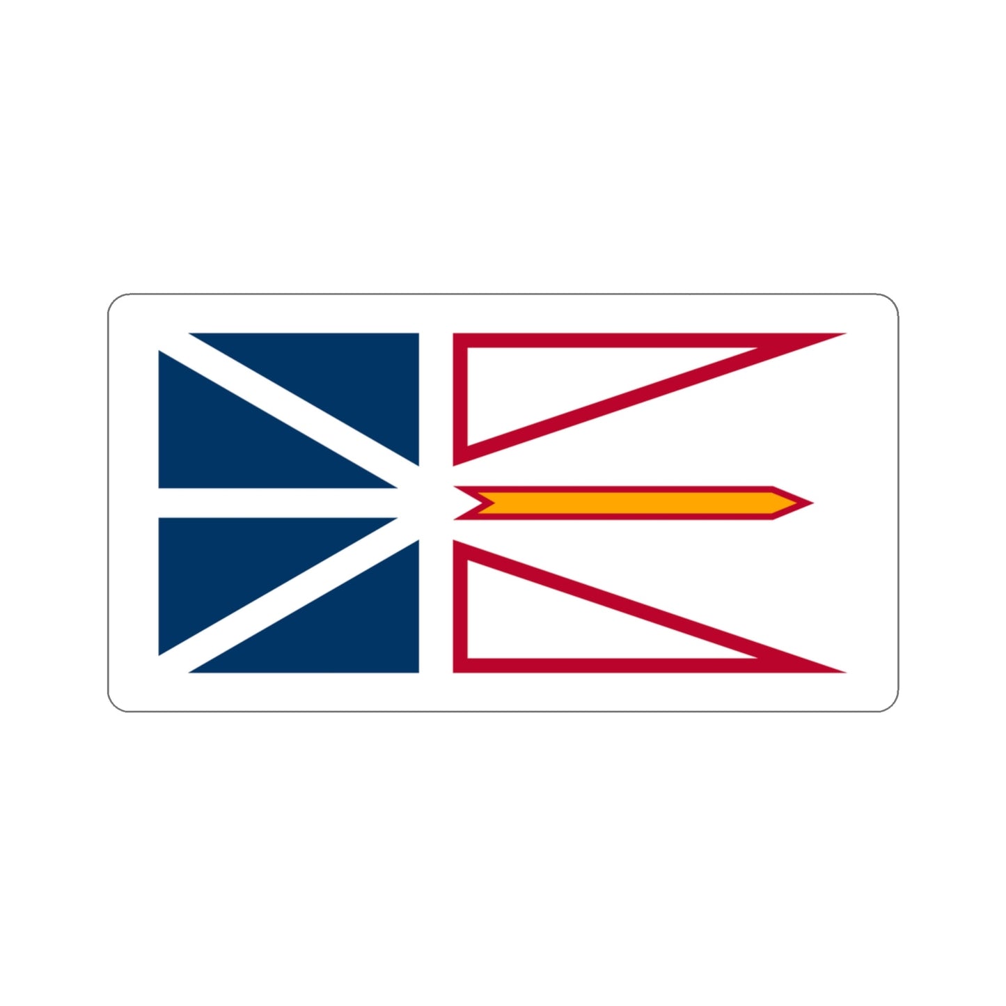 Flag of Newfoundland and Labrador Canada STICKER Vinyl Die-Cut Decal-3 Inch-The Sticker Space