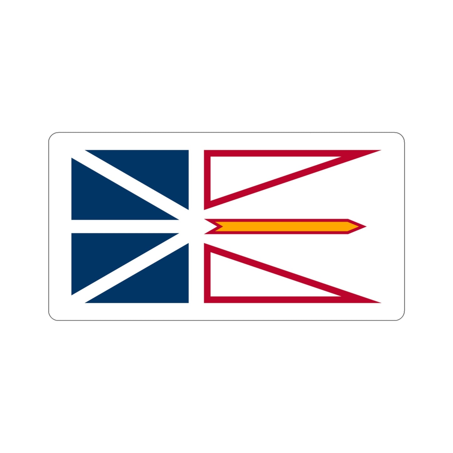 Flag of Newfoundland and Labrador Canada STICKER Vinyl Die-Cut Decal-4 Inch-The Sticker Space