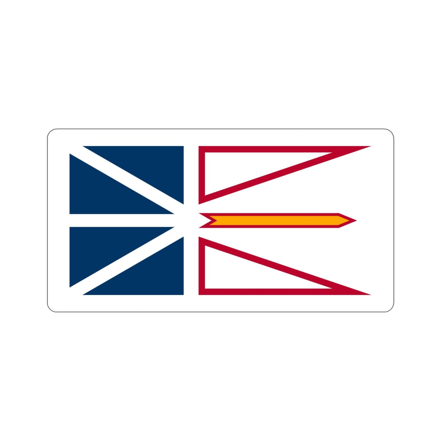 Flag of Newfoundland and Labrador Canada STICKER Vinyl Die-Cut Decal-5 Inch-The Sticker Space