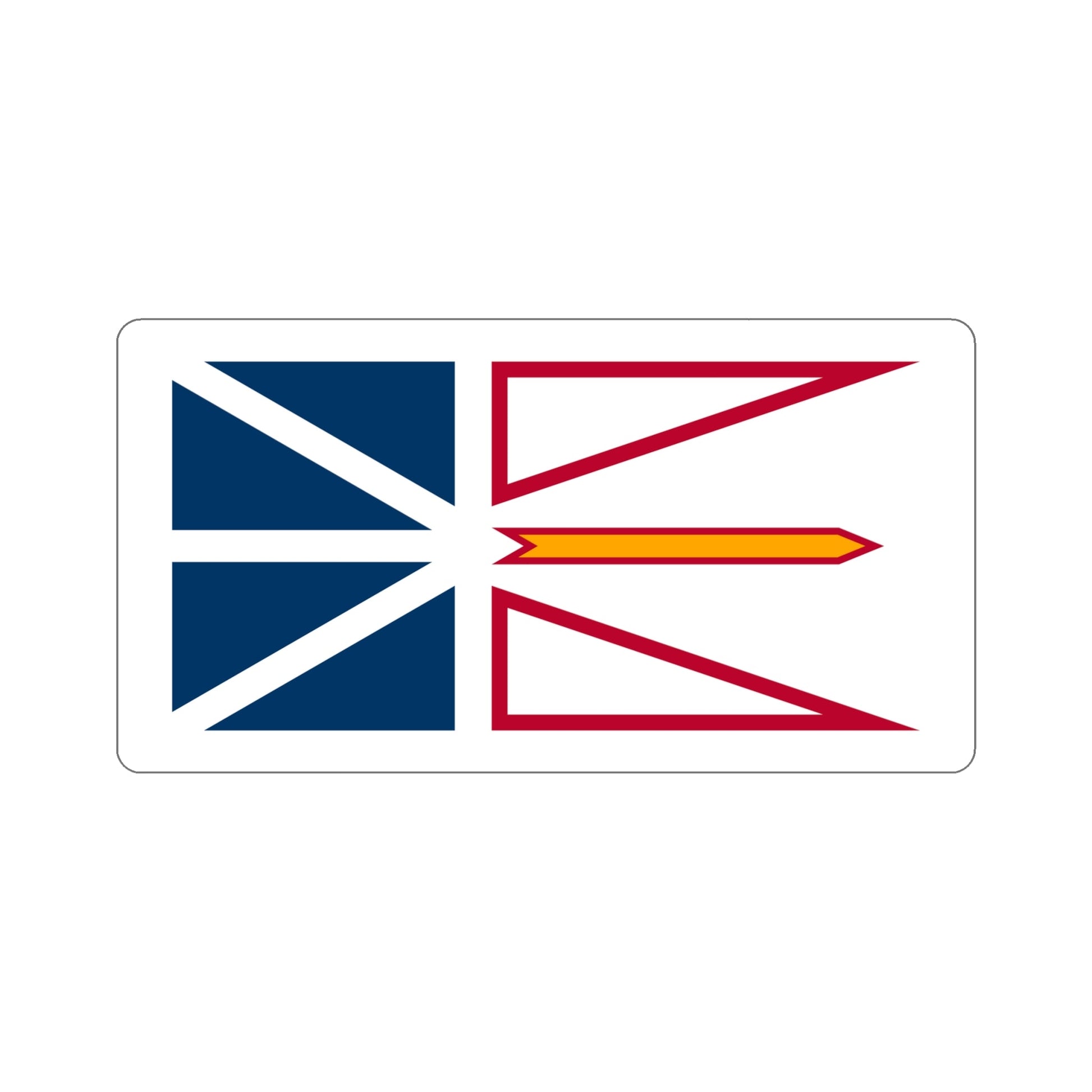 Flag of Newfoundland and Labrador Canada STICKER Vinyl Die-Cut Decal-6 Inch-The Sticker Space