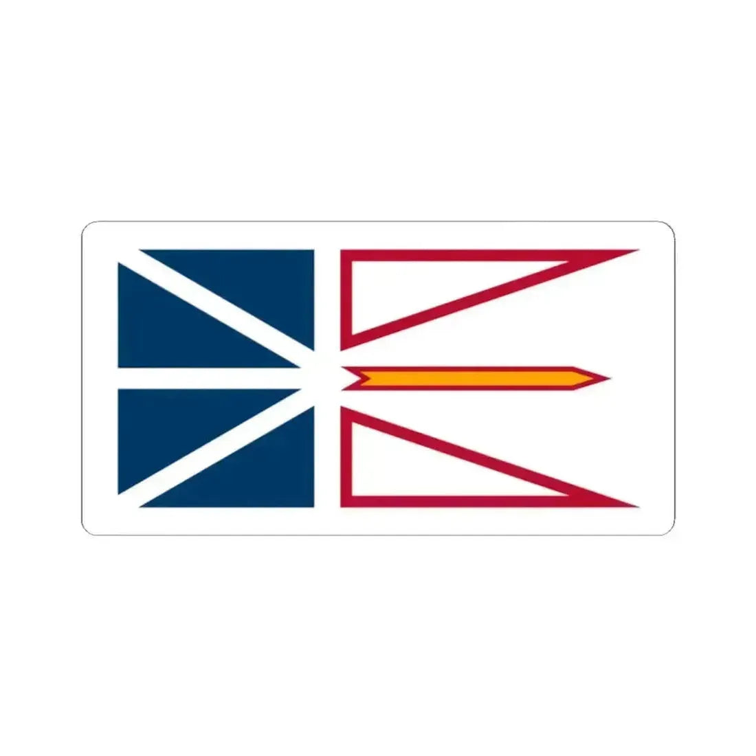 Flag of Newfoundland and Labrador (Canada) STICKER Vinyl Kiss-Cut Decal 2 Inch White - The Sticker Space