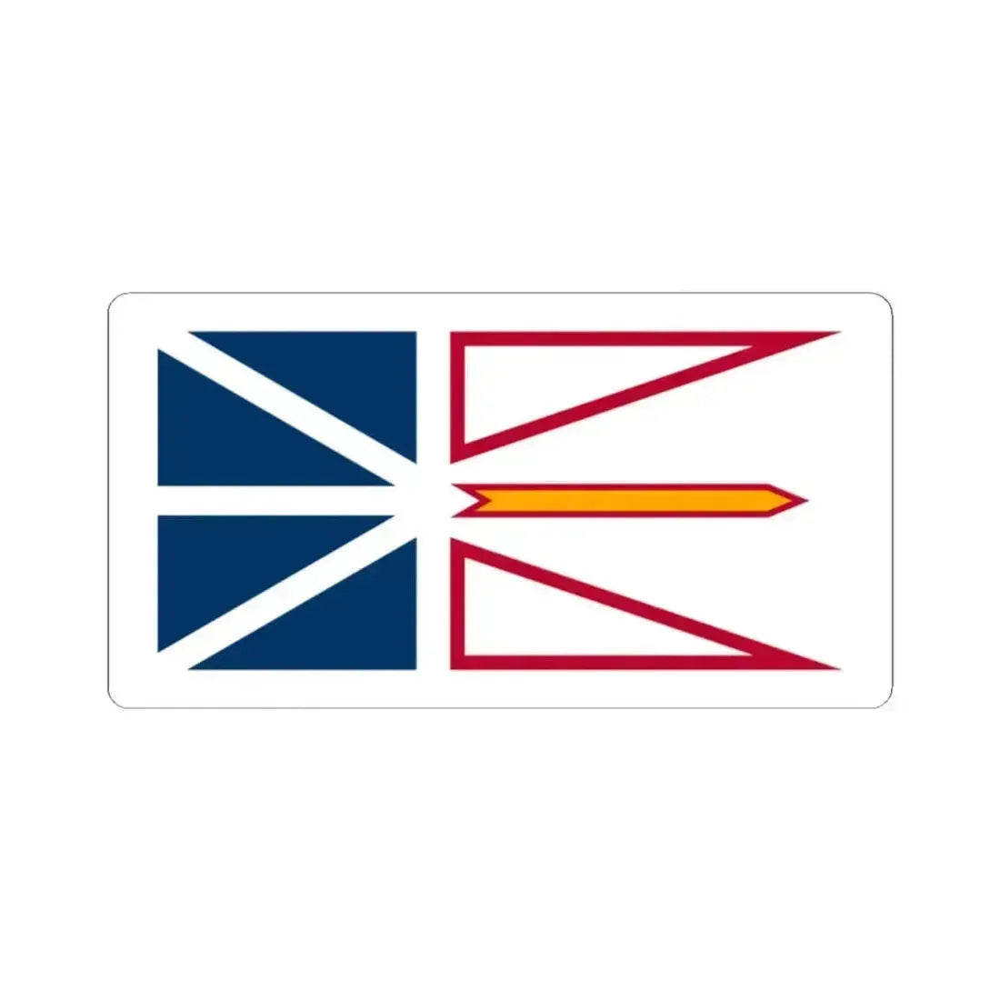 Flag of Newfoundland and Labrador Canada - STICKER Vinyl Kiss-Cut Decal 2 Inch White - The Sticker Space