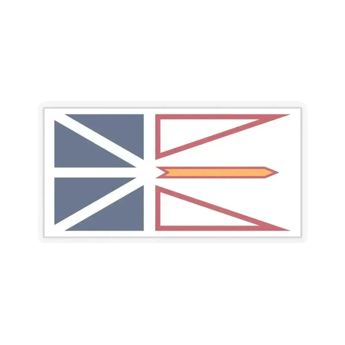 Flag of Newfoundland and Labrador Canada - STICKER Vinyl Kiss-Cut Decal 3 Inch Transparent - The Sticker Space