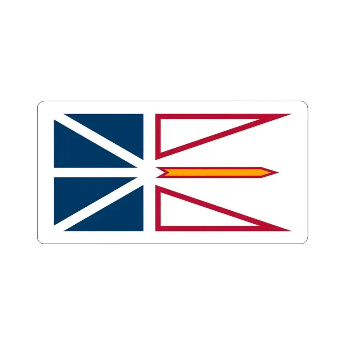 Flag of Newfoundland and Labrador (Canada) STICKER Vinyl Kiss-Cut Decal 3 Inch White - The Sticker Space