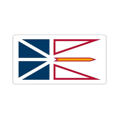 Flag of Newfoundland and Labrador (Canada) STICKER Vinyl Kiss-Cut Decal 3 Inch White - The Sticker Space