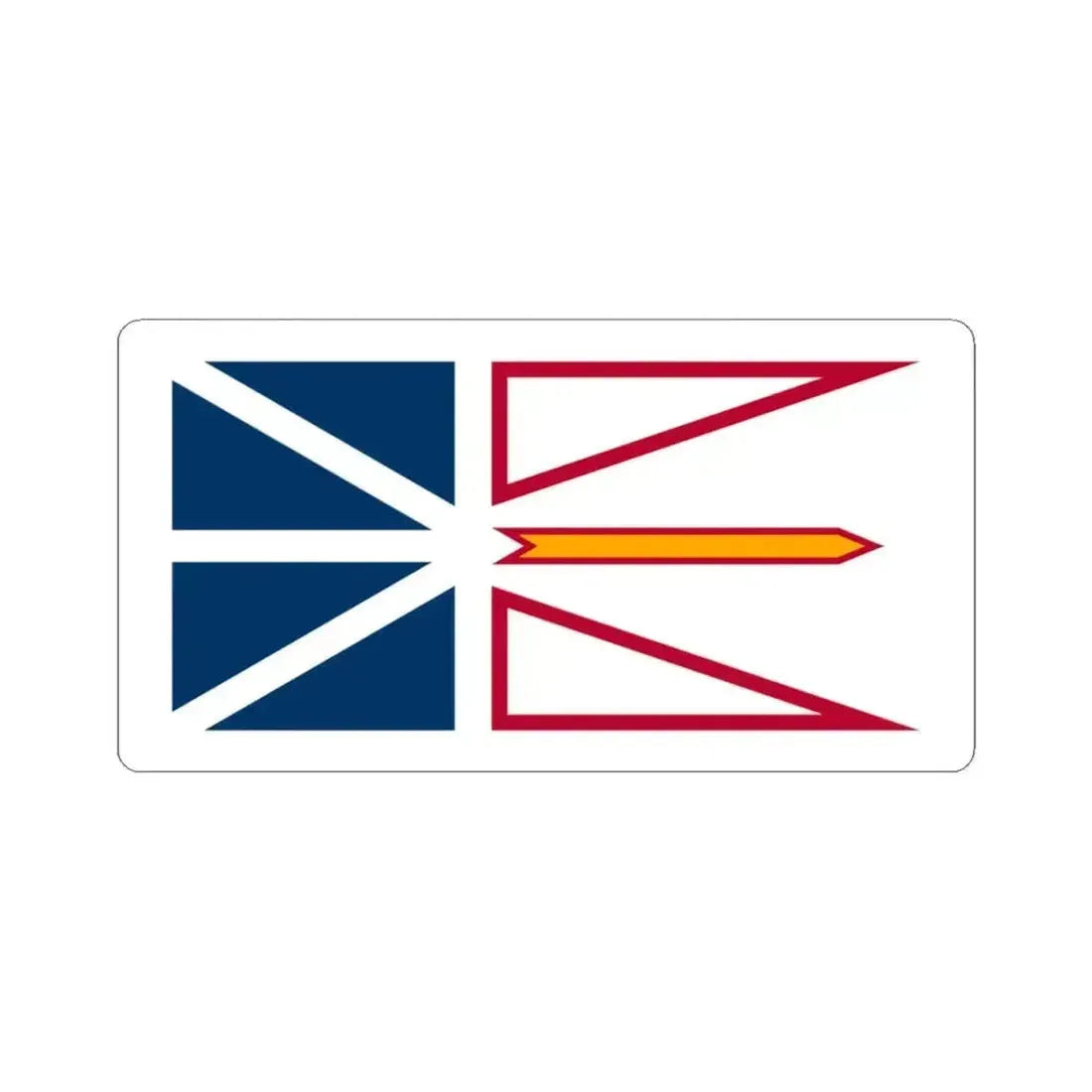 Flag of Newfoundland and Labrador Canada - STICKER Vinyl Kiss-Cut Decal 3 Inch White - The Sticker Space