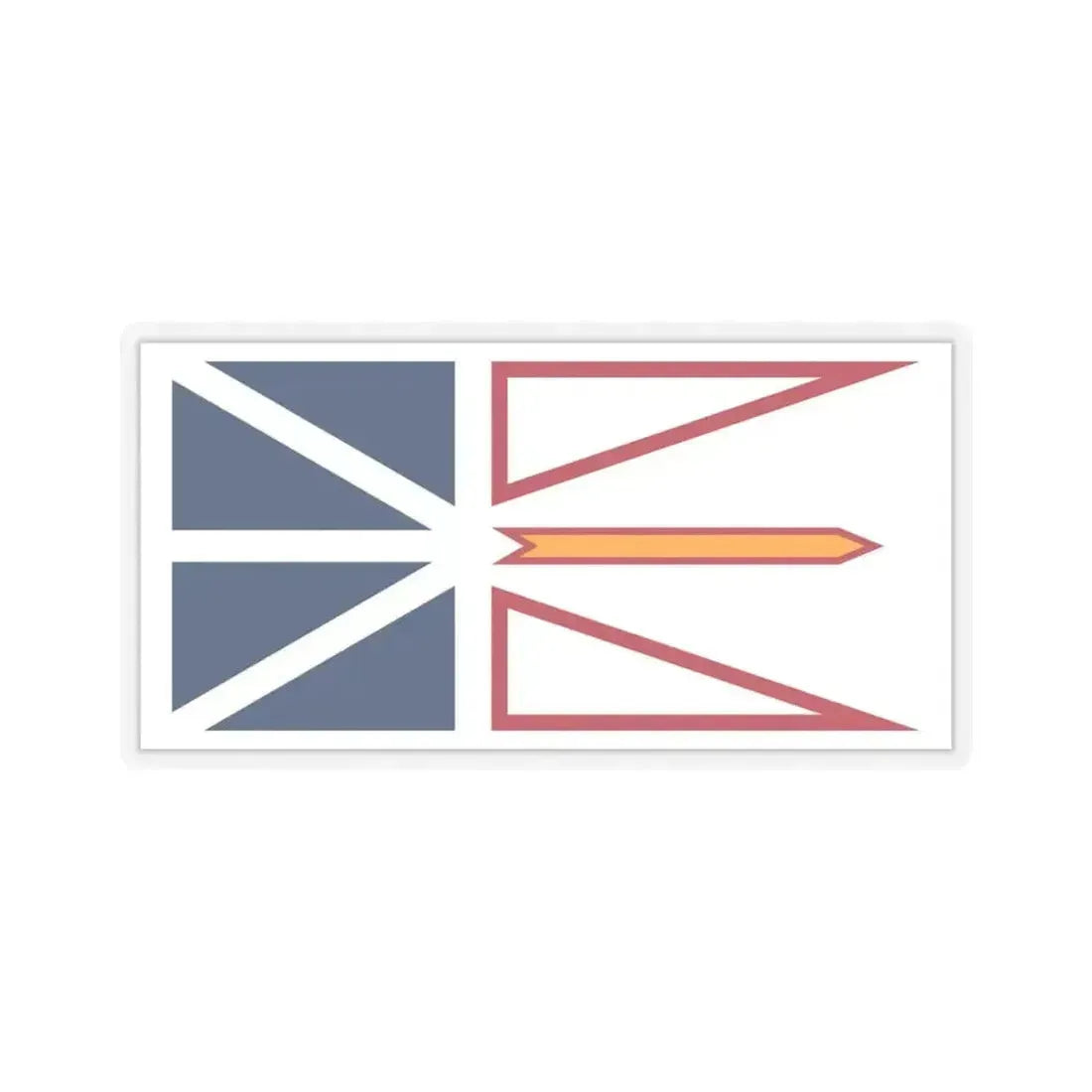 Flag of Newfoundland and Labrador Canada - STICKER Vinyl Kiss-Cut Decal 4 Inch Transparent - The Sticker Space