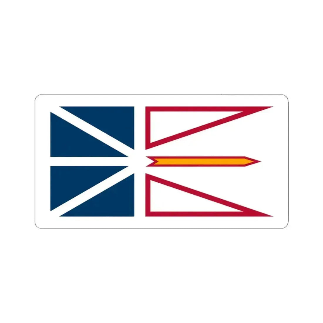 Flag of Newfoundland and Labrador (Canada) STICKER Vinyl Kiss-Cut Decal 4 Inch White - The Sticker Space
