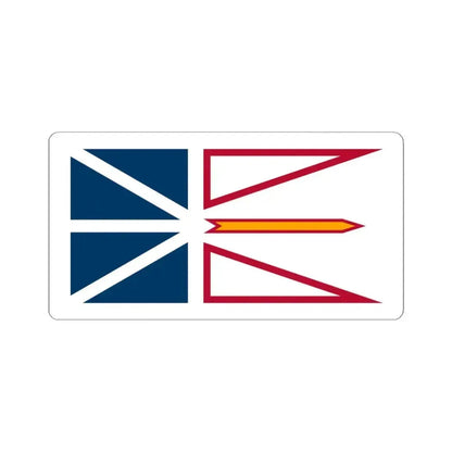 Flag of Newfoundland and Labrador (Canada) STICKER Vinyl Kiss-Cut Decal 4 Inch White - The Sticker Space
