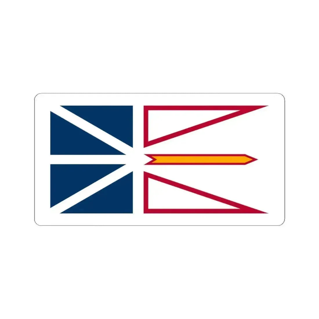 Flag of Newfoundland and Labrador Canada - STICKER Vinyl Kiss-Cut Decal 4 Inch White - The Sticker Space