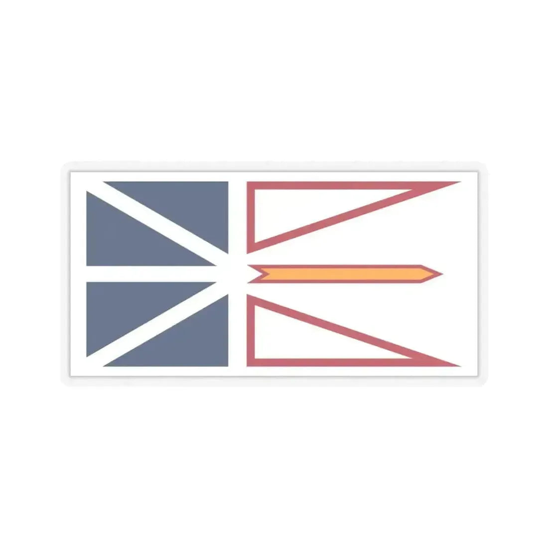 Flag of Newfoundland and Labrador Canada - STICKER Vinyl Kiss-Cut Decal 6 Inch Transparent - The Sticker Space
