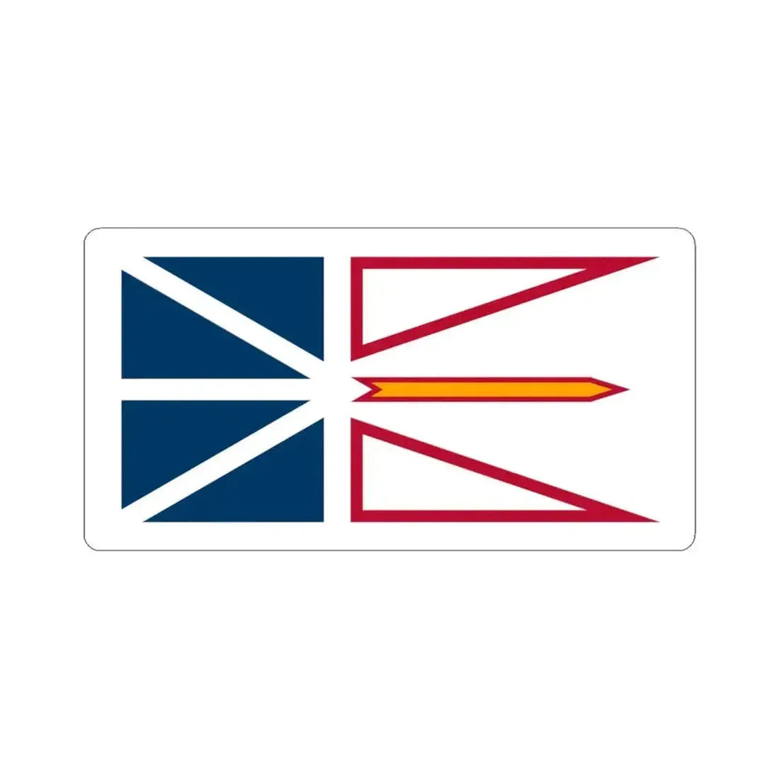 Flag of Newfoundland and Labrador (Canada) STICKER Vinyl Kiss-Cut Decal 6 Inch White - The Sticker Space