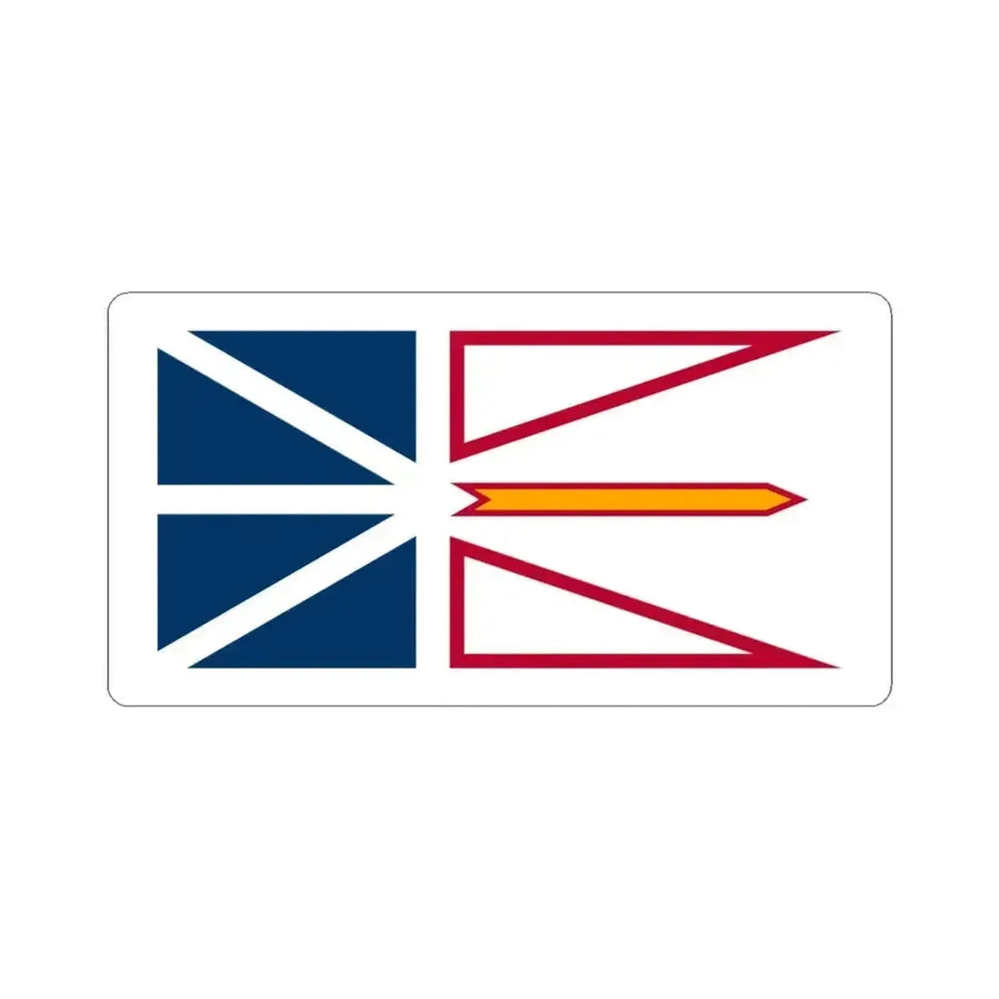 Flag of Newfoundland and Labrador Canada - STICKER Vinyl Kiss-Cut Decal 6 Inch White - The Sticker Space
