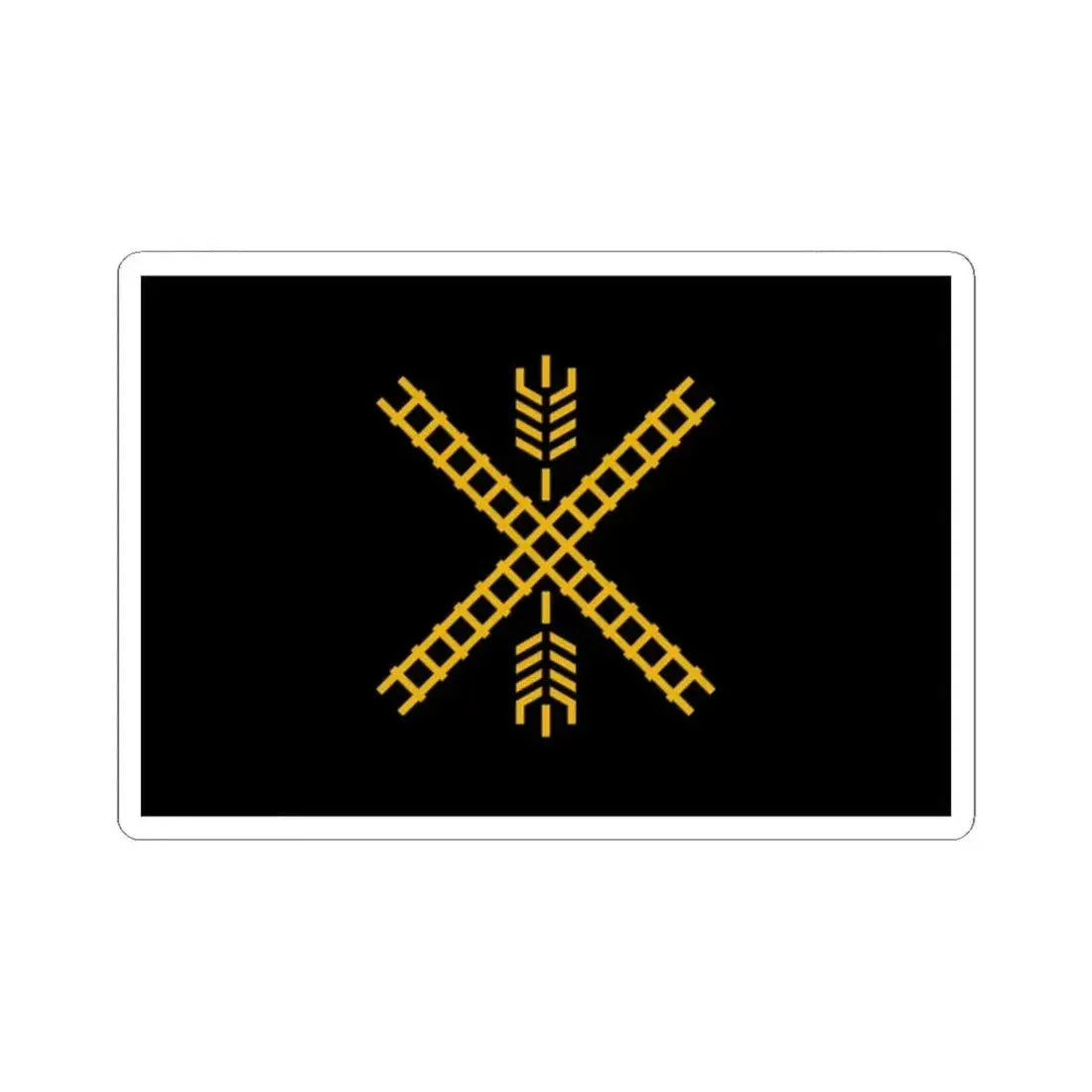 Flag of Newton Kansas (United States) STICKER Vinyl Kiss-Cut Decal 2 Inch White - The Sticker Space