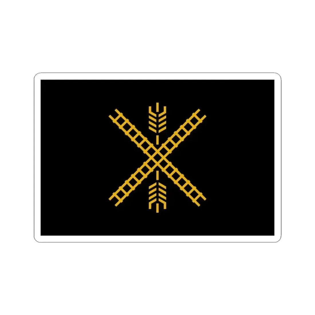 Flag of Newton Kansas (United States) STICKER Vinyl Kiss-Cut Decal 3 Inch White - The Sticker Space