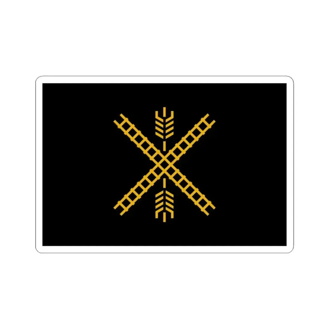 Flag of Newton Kansas (United States) STICKER Vinyl Kiss-Cut Decal 4 Inch White - The Sticker Space