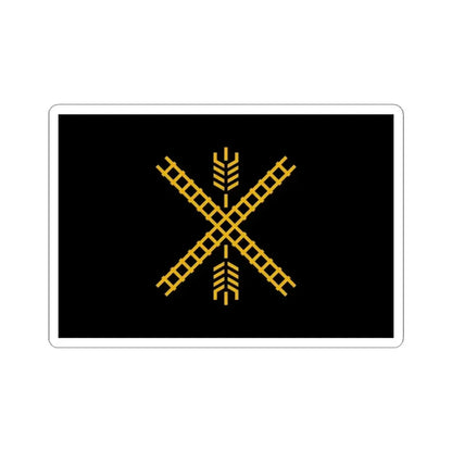 Flag of Newton Kansas (United States) STICKER Vinyl Kiss-Cut Decal 4 Inch White - The Sticker Space