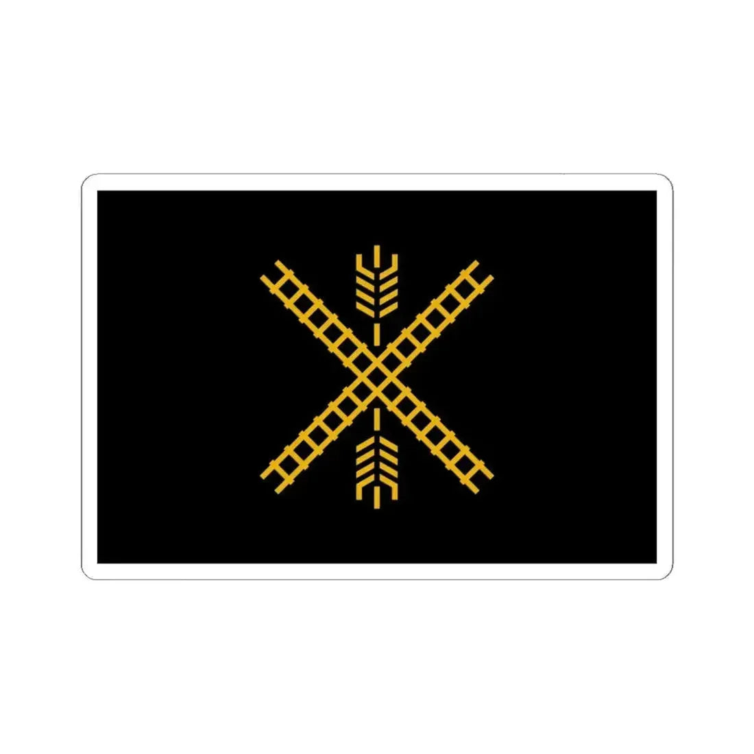 Flag of Newton Kansas (United States) STICKER Vinyl Kiss-Cut Decal 6 Inch White - The Sticker Space