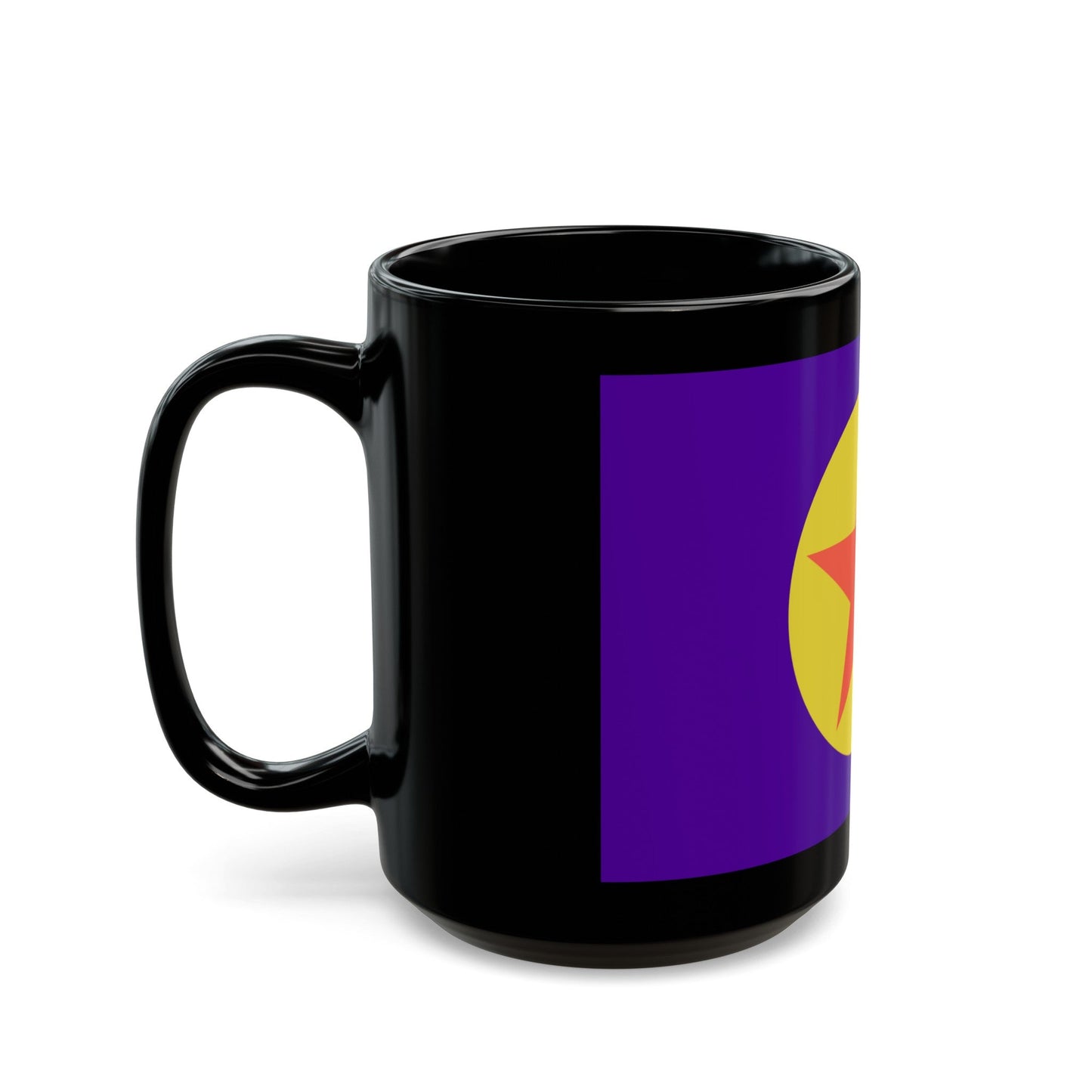 Flag of Ngaraard Palau - Black Coffee Mug-The Sticker Space