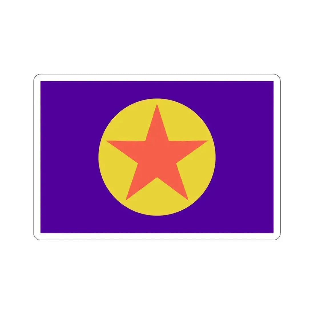 Flag of Ngaraard Palau STICKER Vinyl Die-Cut Decal 4 Inch - The Sticker Space