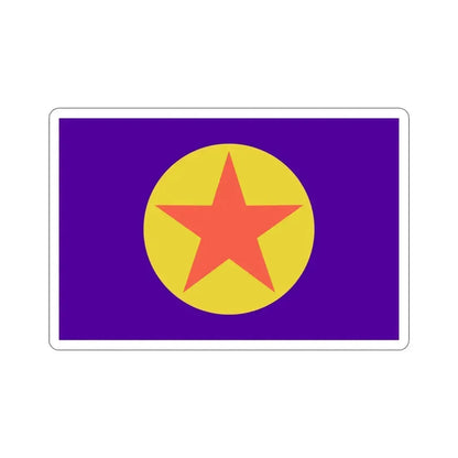 Flag of Ngaraard Palau STICKER Vinyl Die-Cut Decal 4 Inch - The Sticker Space