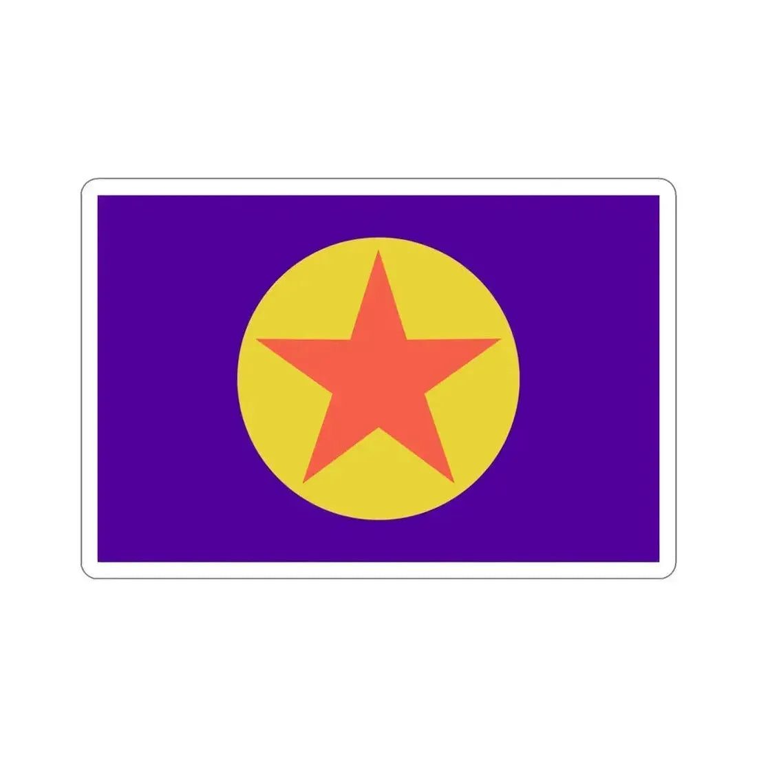 Flag of Ngaraard Palau STICKER Vinyl Die-Cut Decal 5 Inch - The Sticker Space