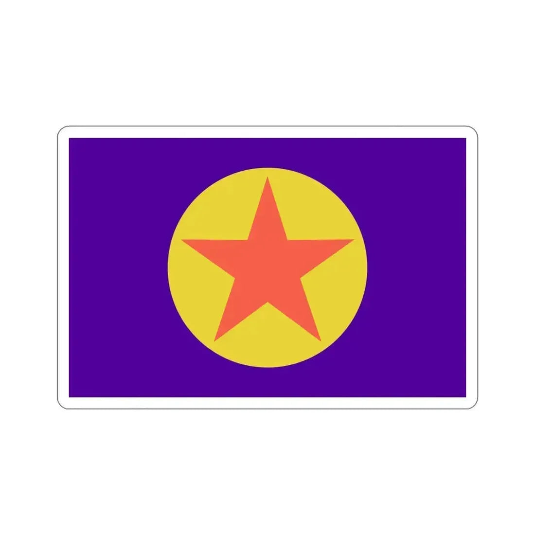 Flag of Ngaraard Palau STICKER Vinyl Die-Cut Decal 6 Inch - The Sticker Space