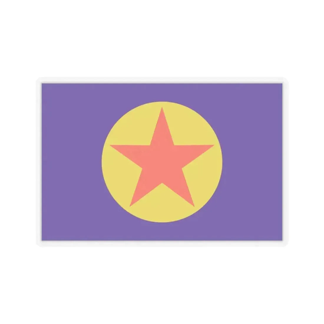 Flag of Ngaraard Palau - STICKER Vinyl Kiss-Cut Decal 2 Inch Transparent - The Sticker Space